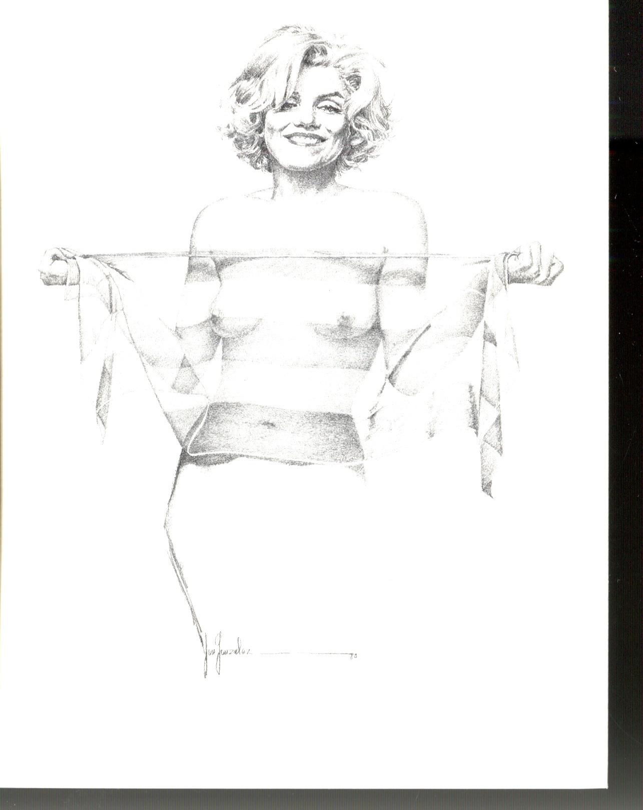 Norma: Postal Marilyn Monroe de Pepe Gonzalez modelo 2