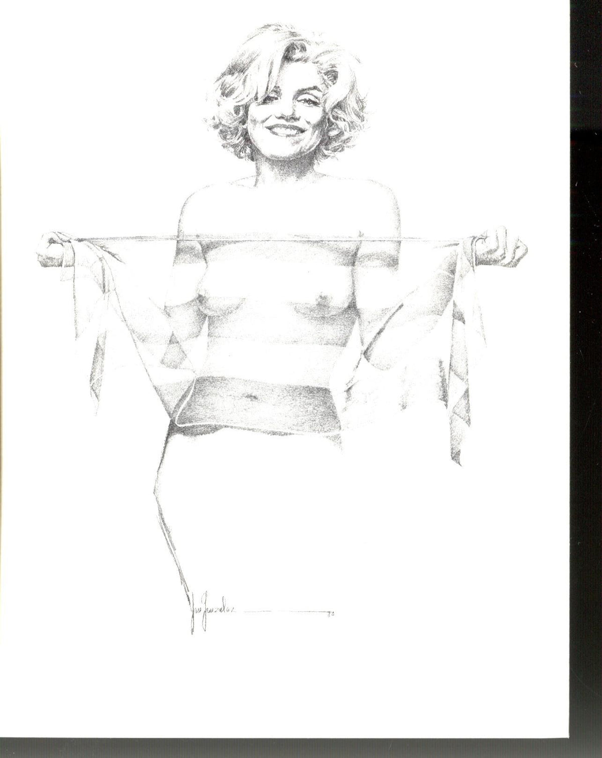 Norma: Postal Marilyn Monroe de Pepe Gonzalez modelo 2
