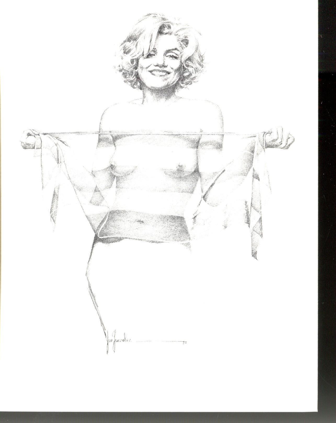 Postal Marilyn Monroe de Pepe Gonzalez modelo 2