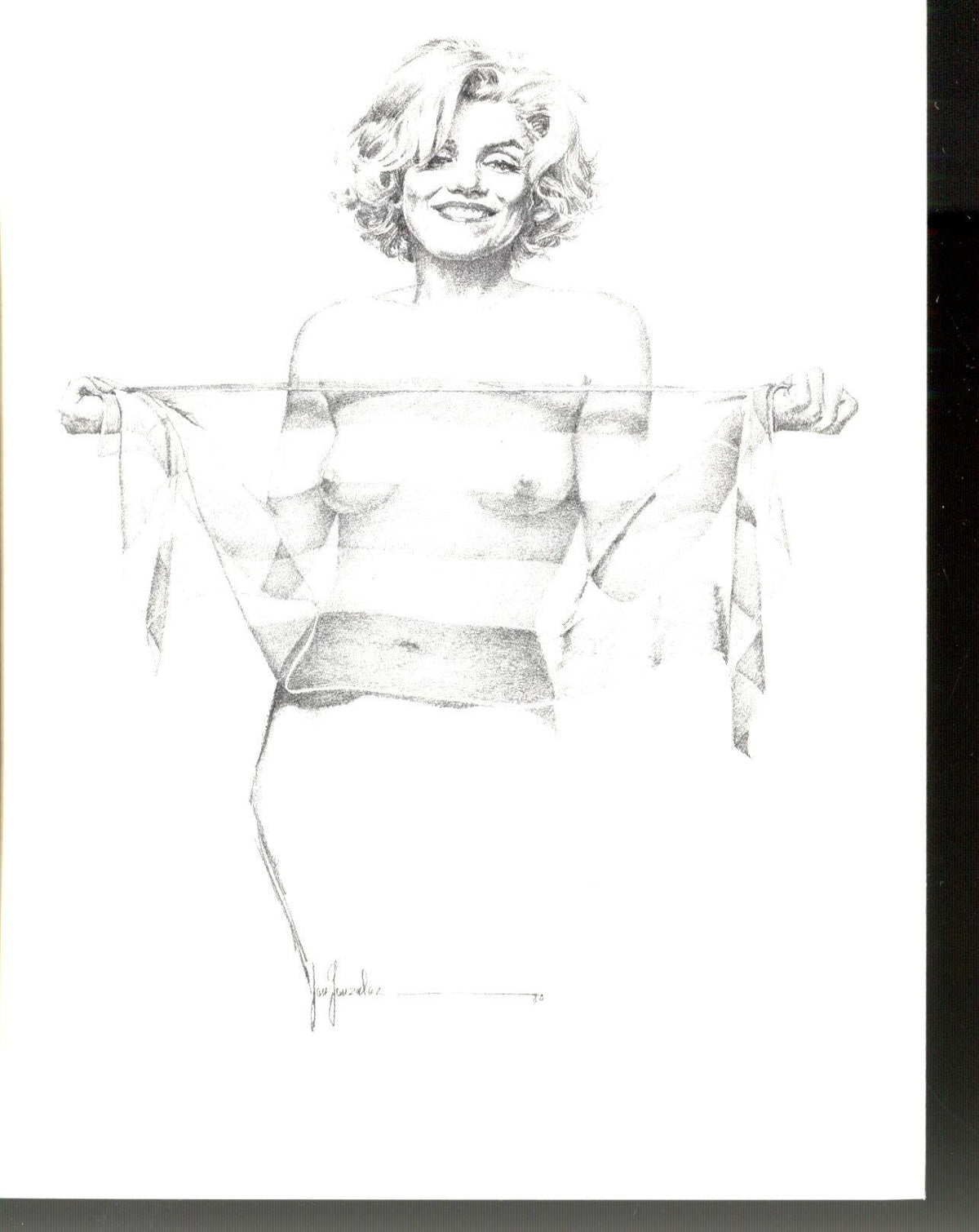 Postal Marilyn Monroe de Pepe Gonzalez modelo 2