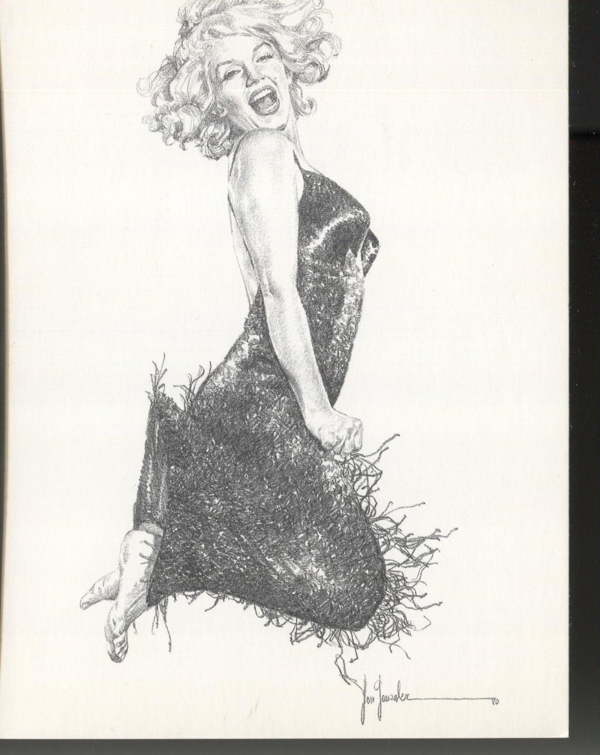 Postal Marilyn Monroe de Pepe Gonzalez modelo 3