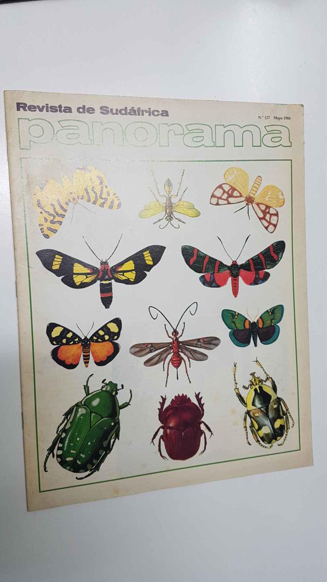 revista de Sudafrica: Panorama num 127 mayo 1986. Portada: algunos insectos del Africa Meridional