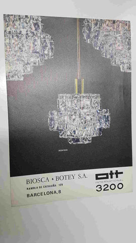 Folleto informativo: Ott International 3200 de Biosca and Botey (tienda de iluminacion de Barcelona). 