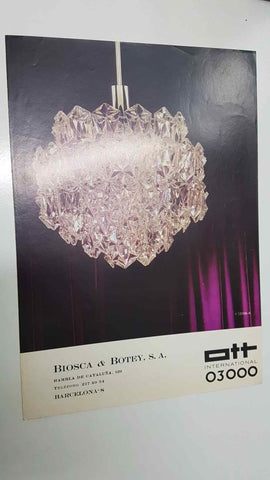 Folleto informativo: Ott International 3000 (K 03006-6) de Biosca and Botey (tienda de iluminacion de Barcelona). 