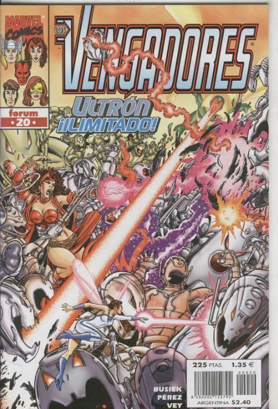 Los Vengadores volumen 3 Heroes Return numero 20 (leve subrayado en alguna parte del credito)