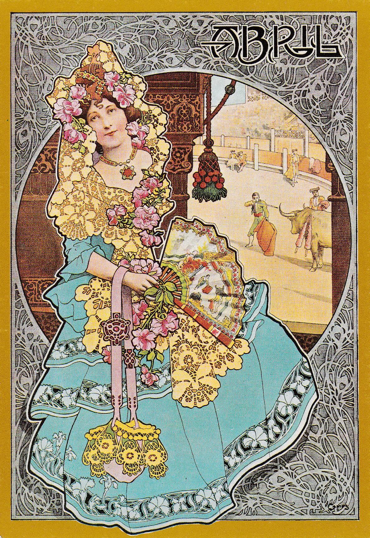 POSTAL B10655: SERIE MODERNISTA: ABRIL