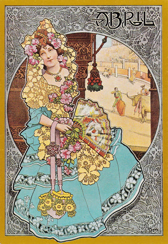 POSTAL B10655: SERIE MODERNISTA: ABRIL