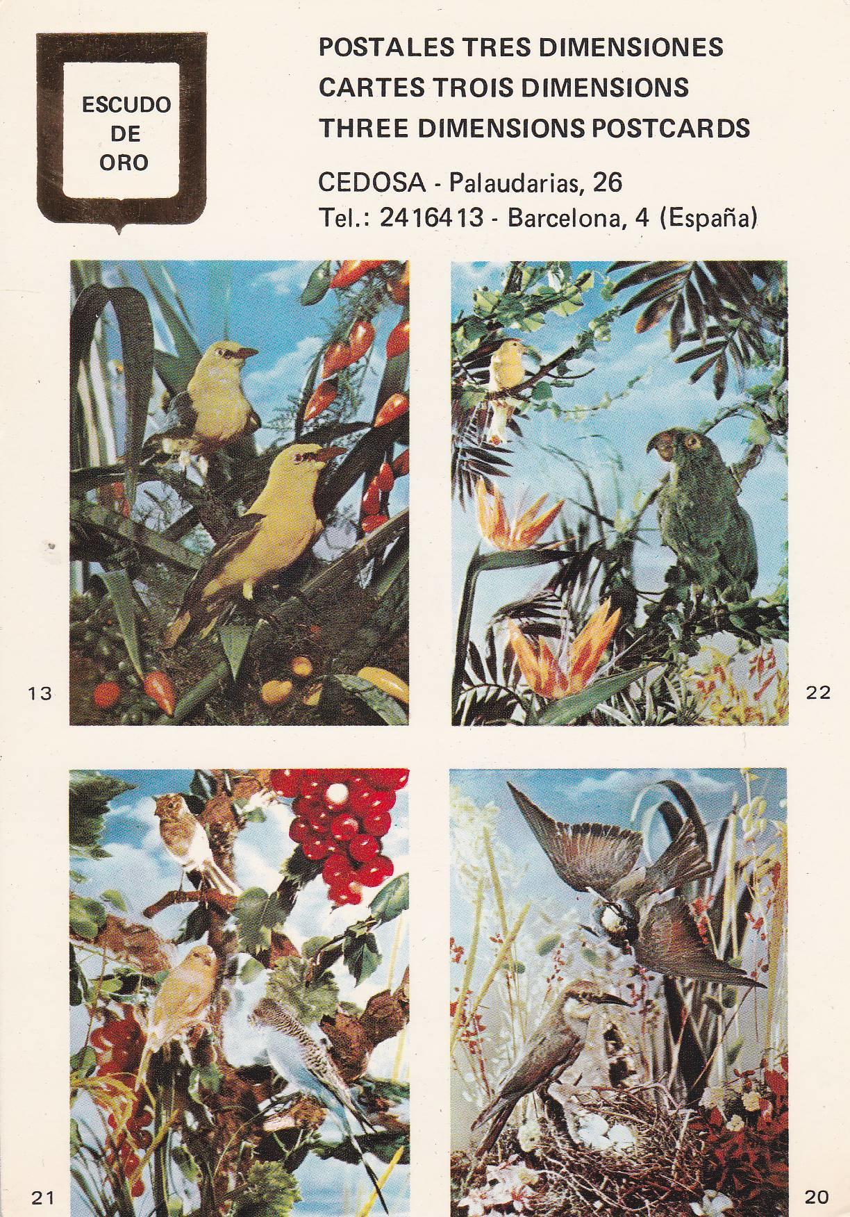 POSTAL B10675: POSTALES TRES DIMENSIONES: DIFERENTES ASPECTOS