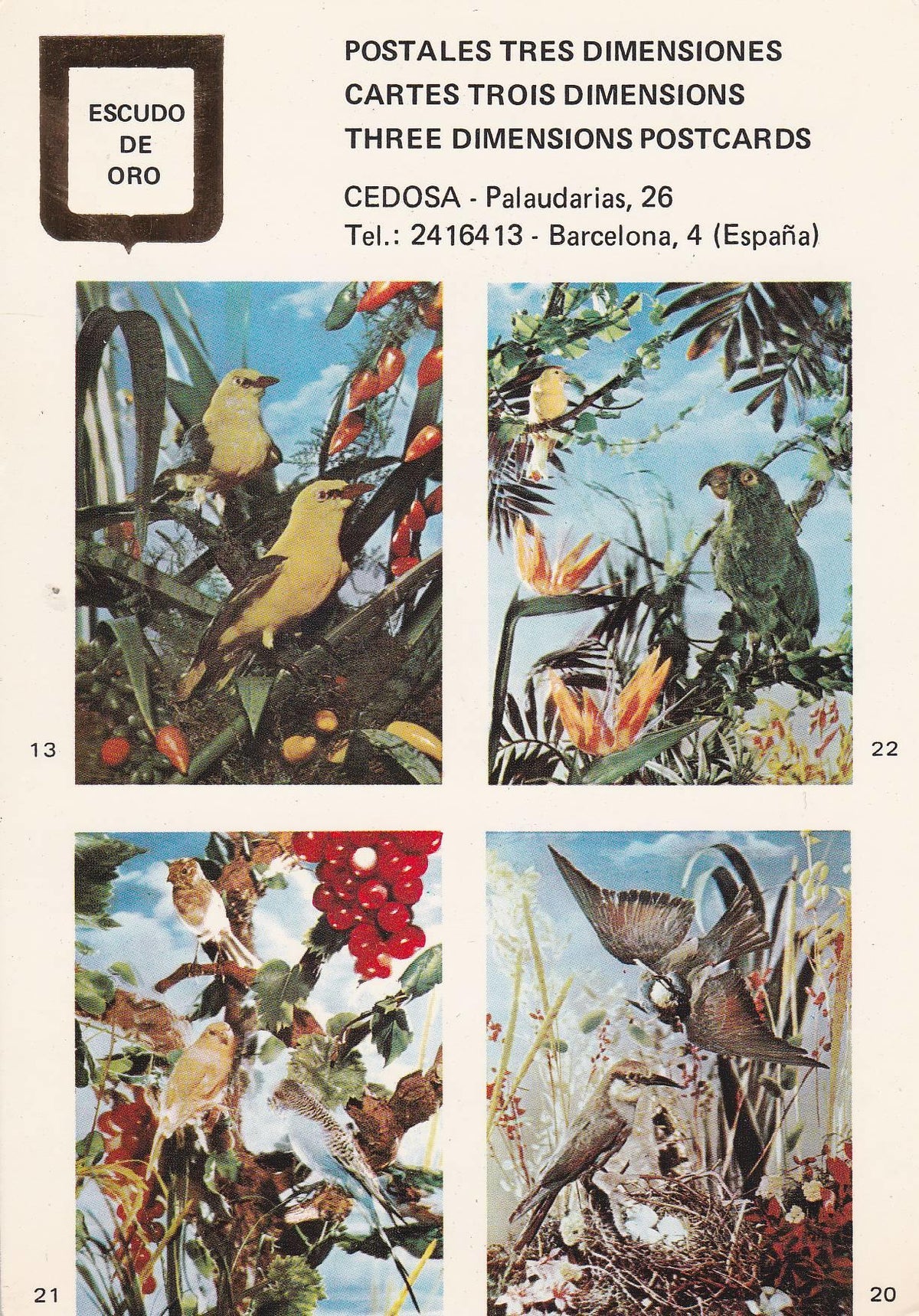 POSTAL B10675: POSTALES TRES DIMENSIONES: DIFERENTES ASPECTOS