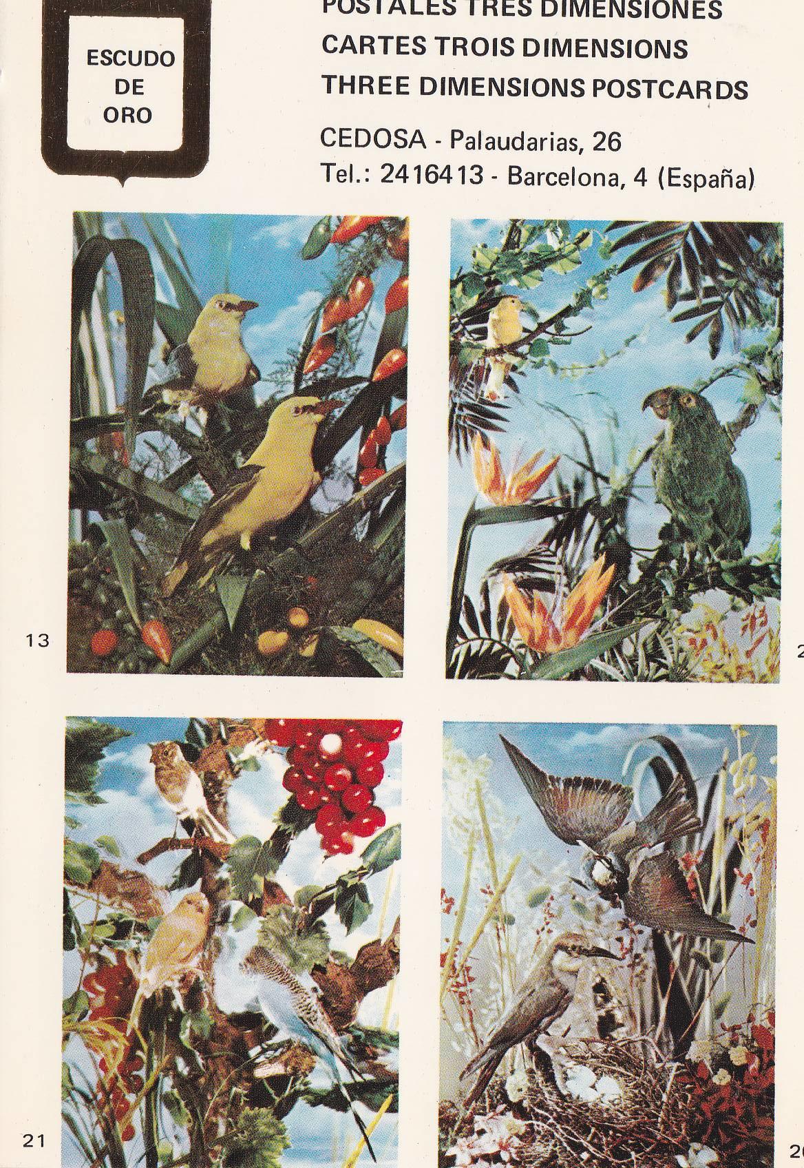 POSTAL B10677: POSTALES TRES DIMENSIONES: DIFERENTES ASPECTOS