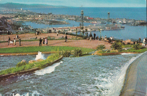 POSTAL B10697: BARCELONA: PANORAMICA DEL PUERTO