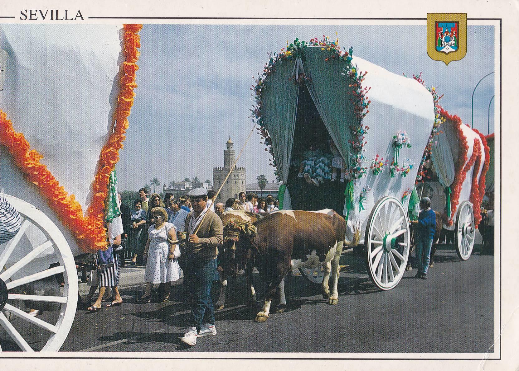 POSTAL B10717: SEVILLA: CAMINO DEL ROCIO