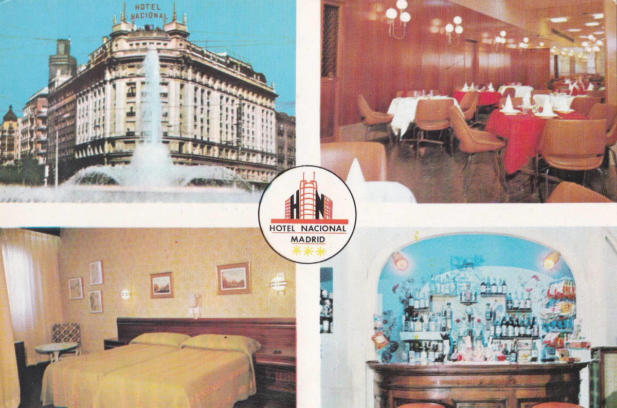 POSTAL B10723: MADRID: HOTEL NACIONAL.DIVERSOS ASPECTOS