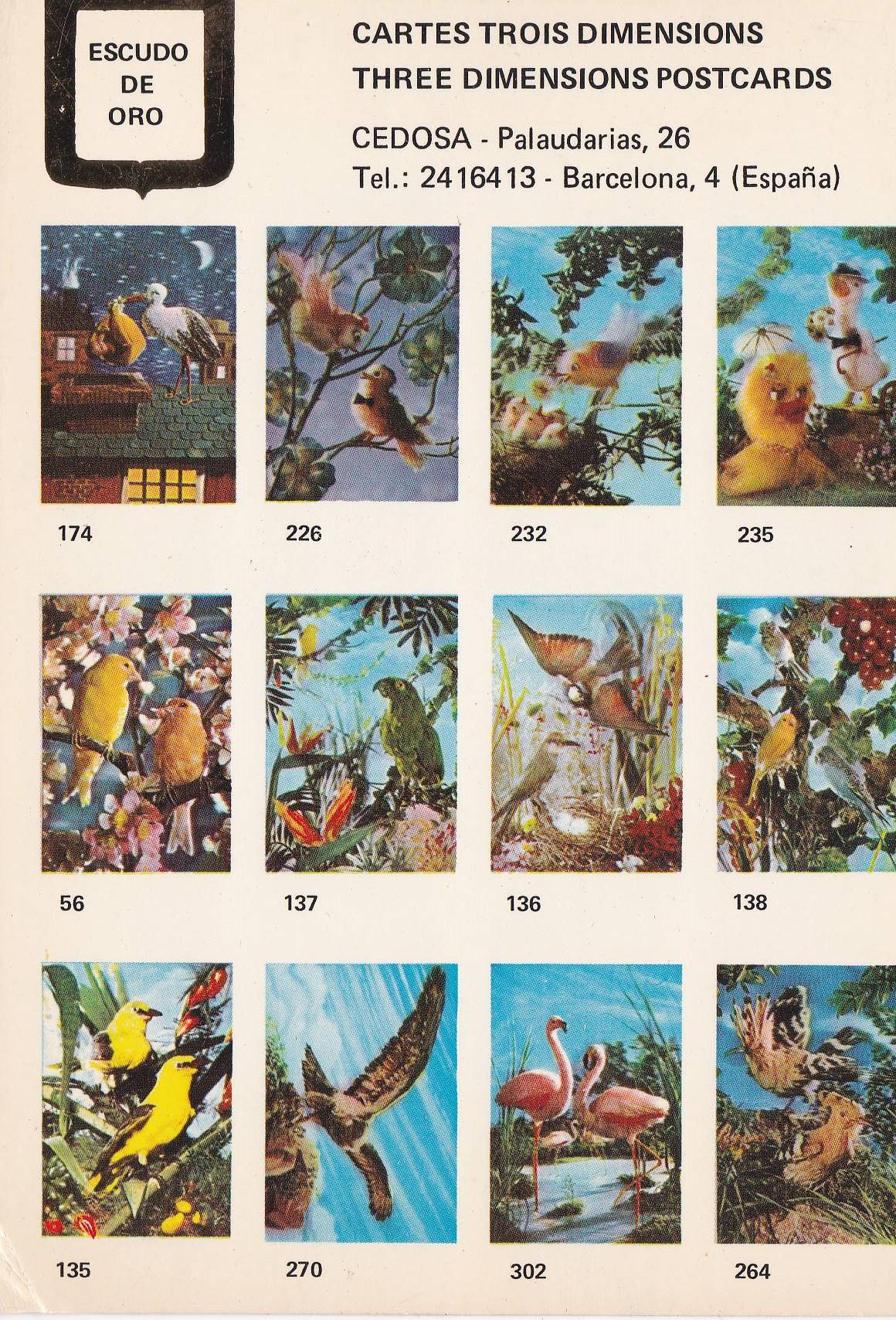 POSTAL B10751: POSTALES TRES DIMENSIONES: DIVERSOS ASPECTOS