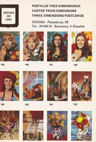 POSTAL B10754: POSTALES TRES DIMENSIONES: DIVERSOS ASPECTOS