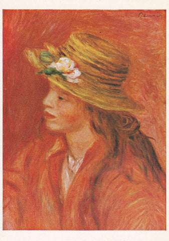 POSTAL B10774: AUGUSTE RENOIR: CHAPEU DE PAILLE