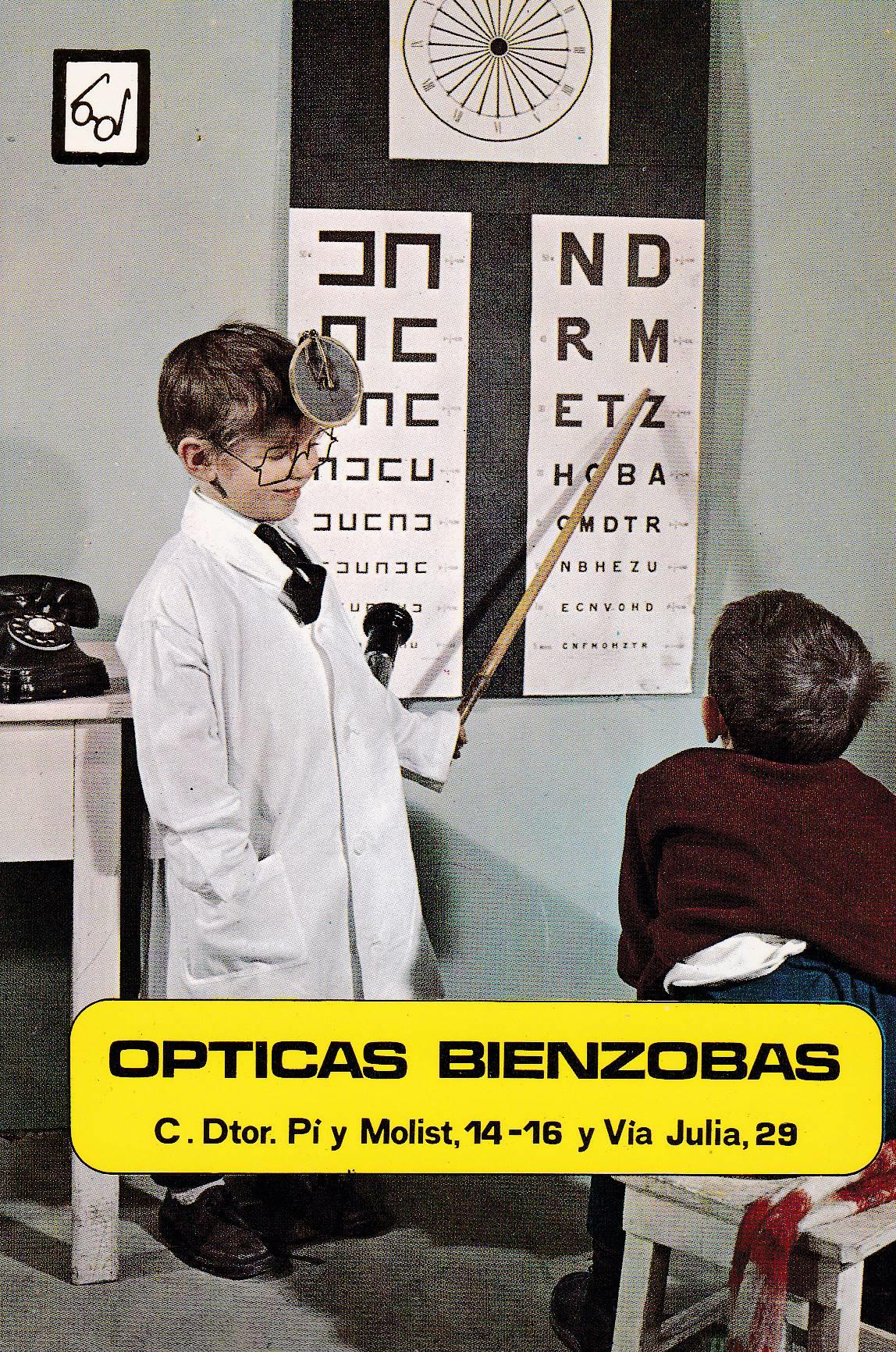 POSTAL B10787: OPTICA BIENZOBAS. ¿HA PENSADO EN USAR LENTES DE CONTACTO?