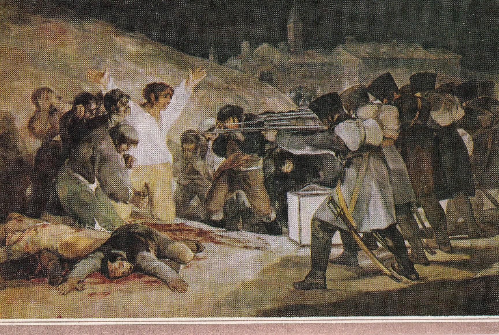 POSTAL B10834: GOYA: LOS FUSILAMIENTOS EN LA MONTAÑA DE PRINCIPE PIO