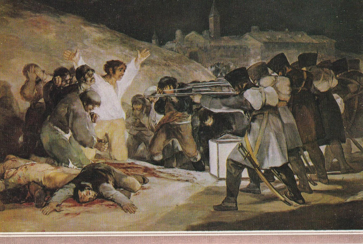 POSTAL B10834: GOYA: LOS FUSILAMIENTOS EN LA MONTAÑA DE PRINCIPE PIO