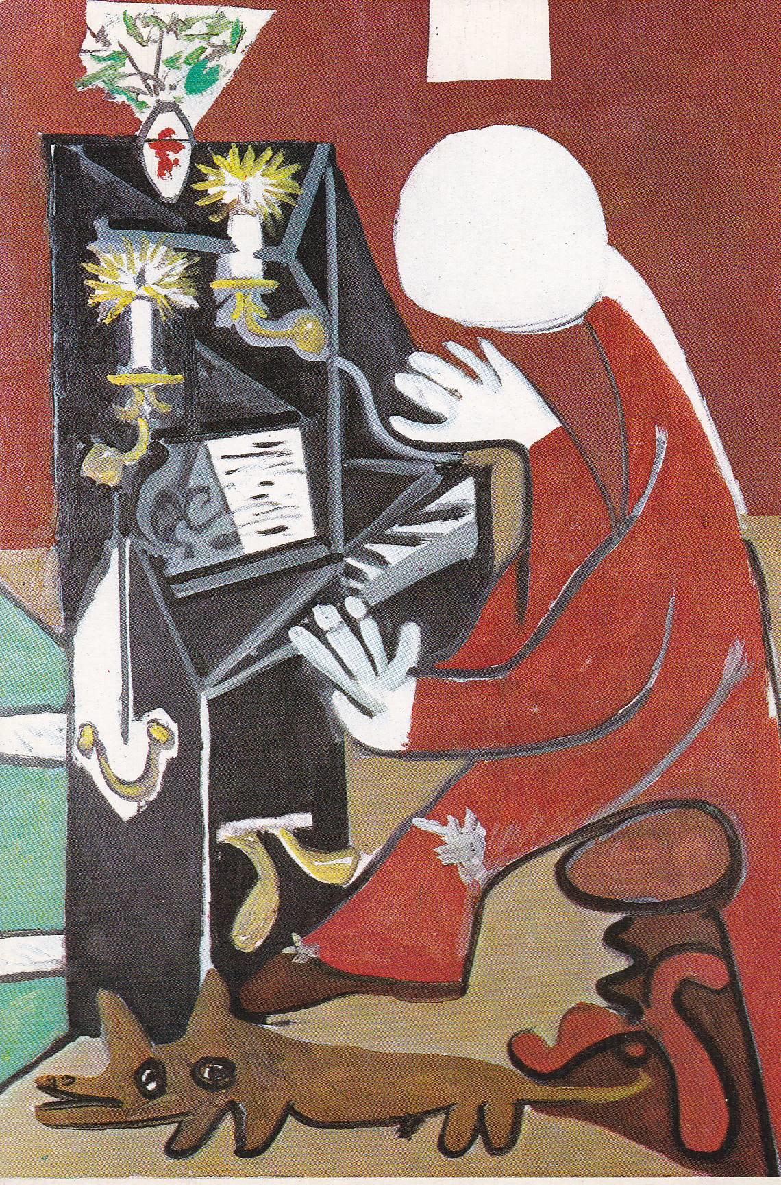 POSTAL B10837: PICASSO: EL PIANO