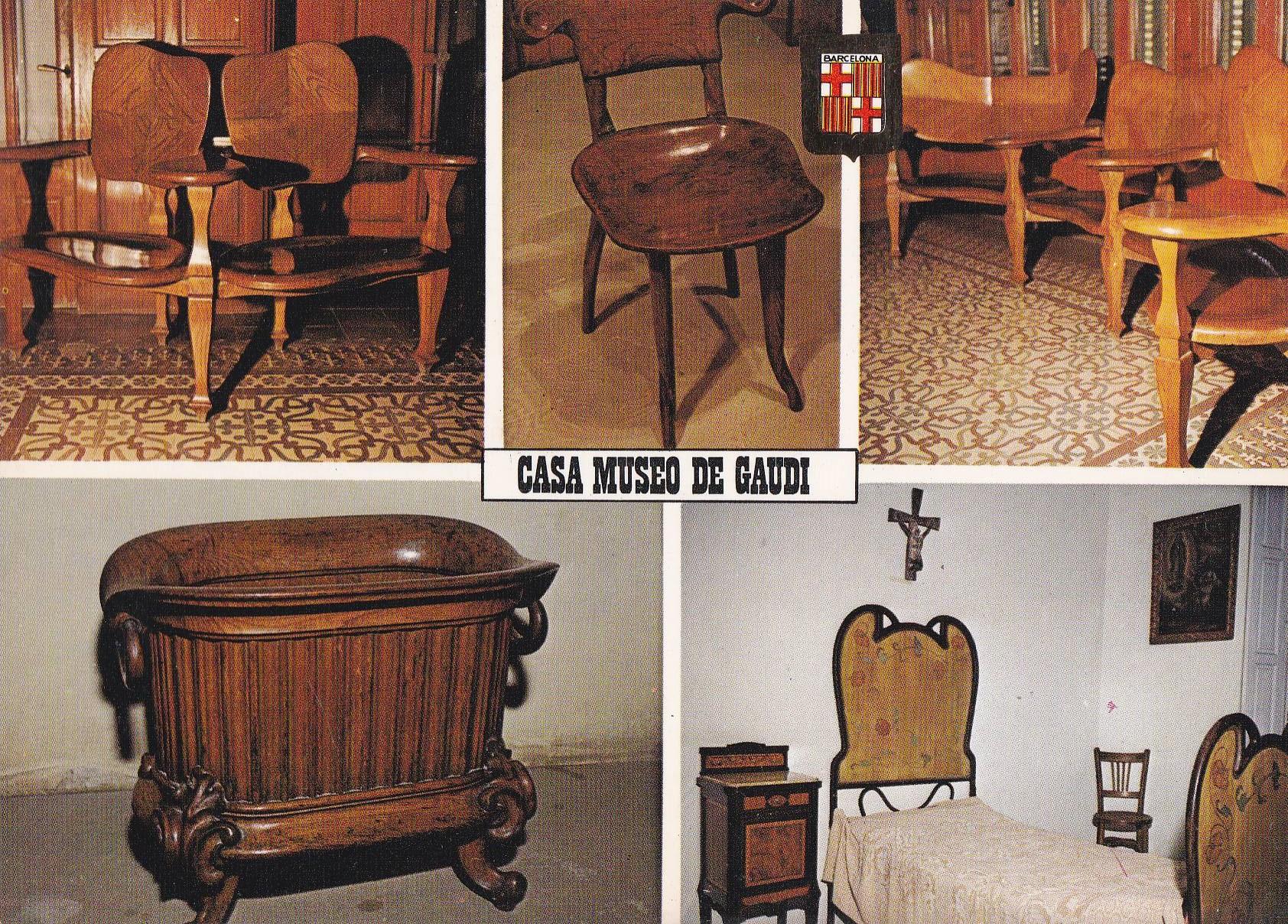 POSTAL B10868: BARCELONA: MUSEO GAUDI. DIVERSOS ASPECTOS