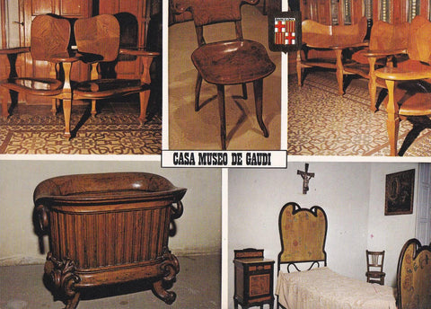 POSTAL B10868: BARCELONA: MUSEO GAUDI. DIVERSOS ASPECTOS