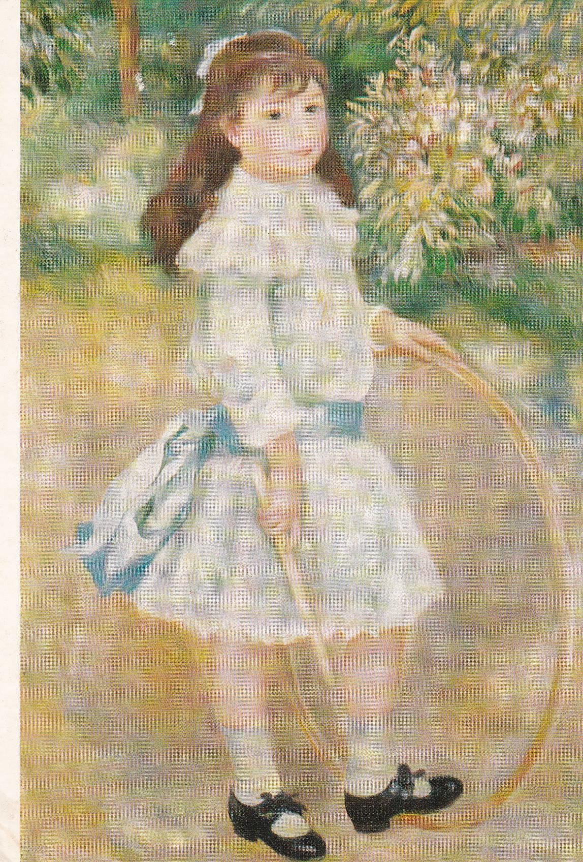 POSTAL B10877: RENOIR: FILLETTE AU CERCEAU