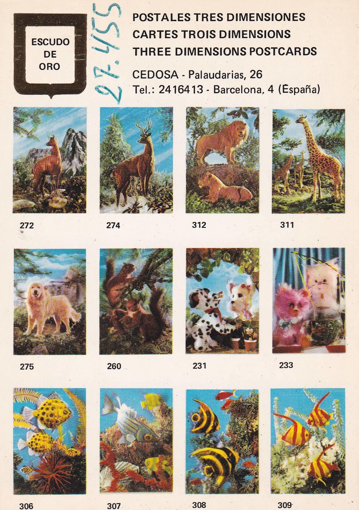 POSTAL B10914: POSTALES TRES DIMENSIONES: DIFERENTES ASPECTOS