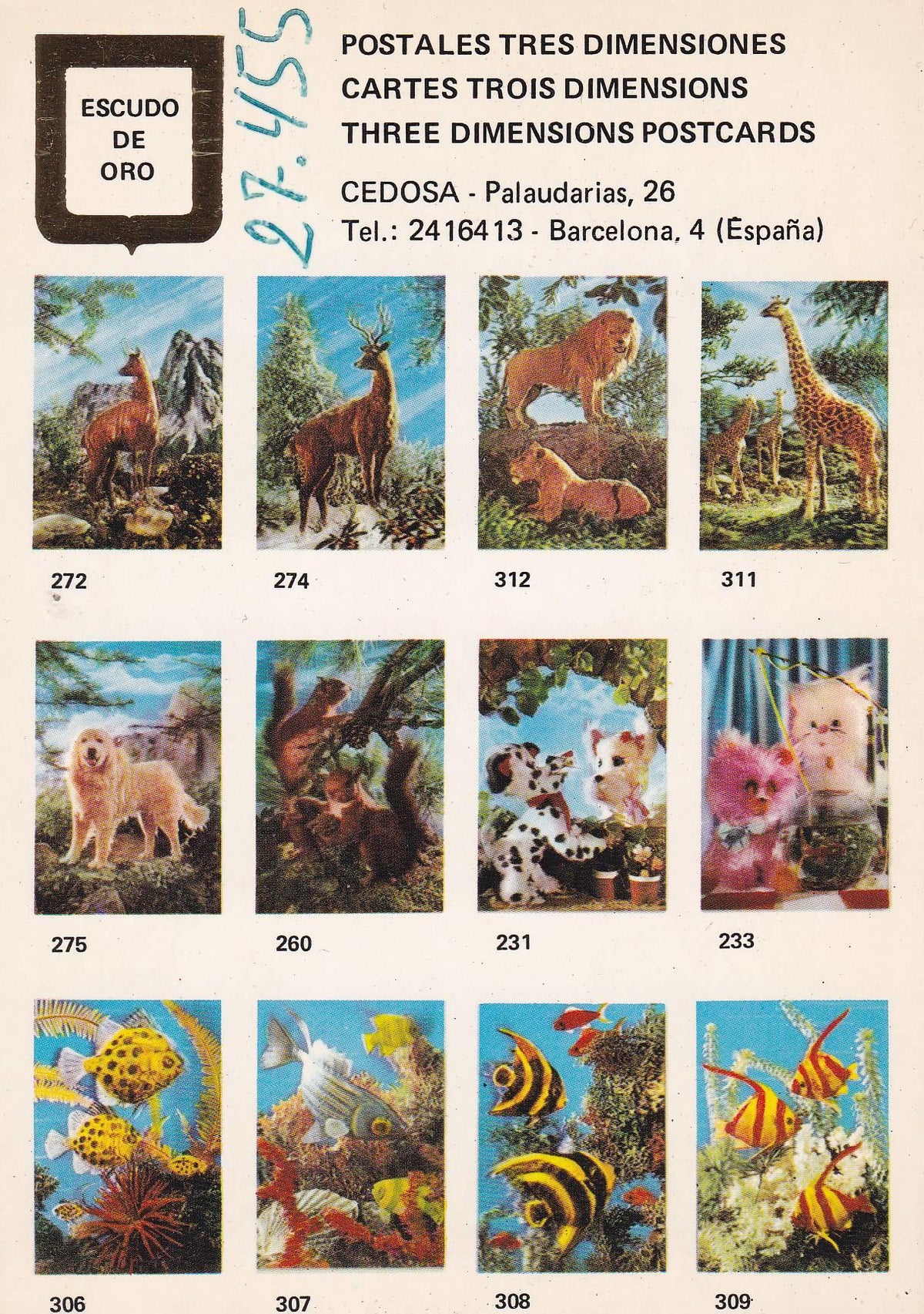 POSTAL B10914: POSTALES TRES DIMENSIONES: DIFERENTES ASPECTOS