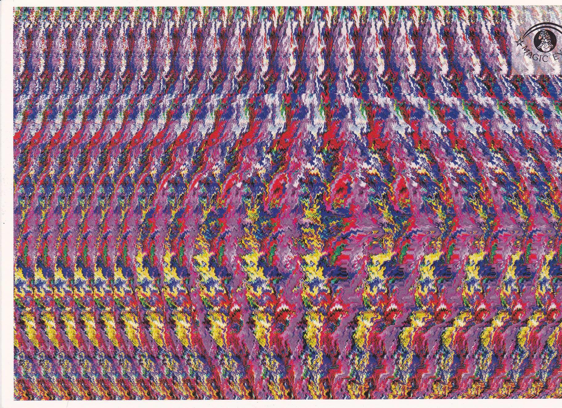 POSTAL B10927: MAGIC EYE: IMAGEN OCULTA. DIVERSOS ASPECTOS