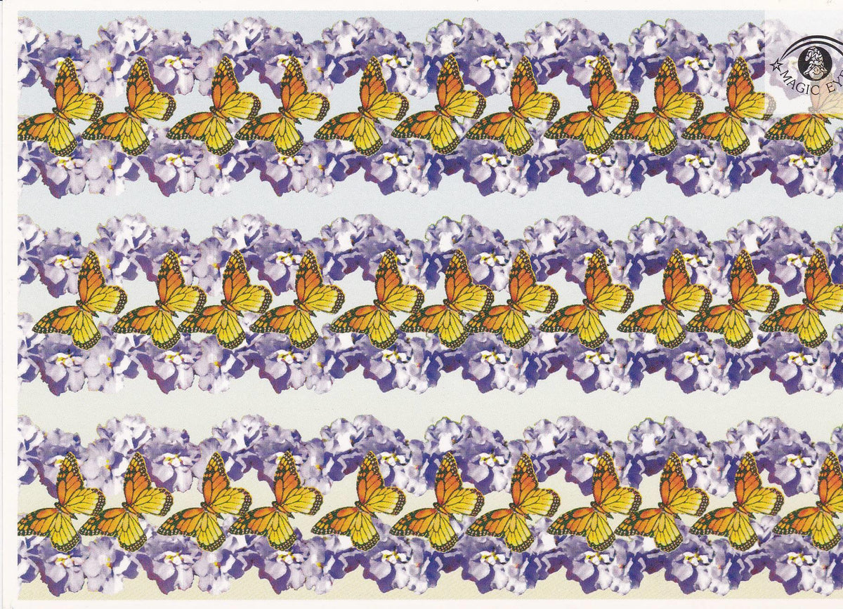 POSTAL B10931: MAGIC EYE: IMAGEN OCULTA. DIVERSOS ASPECTOS