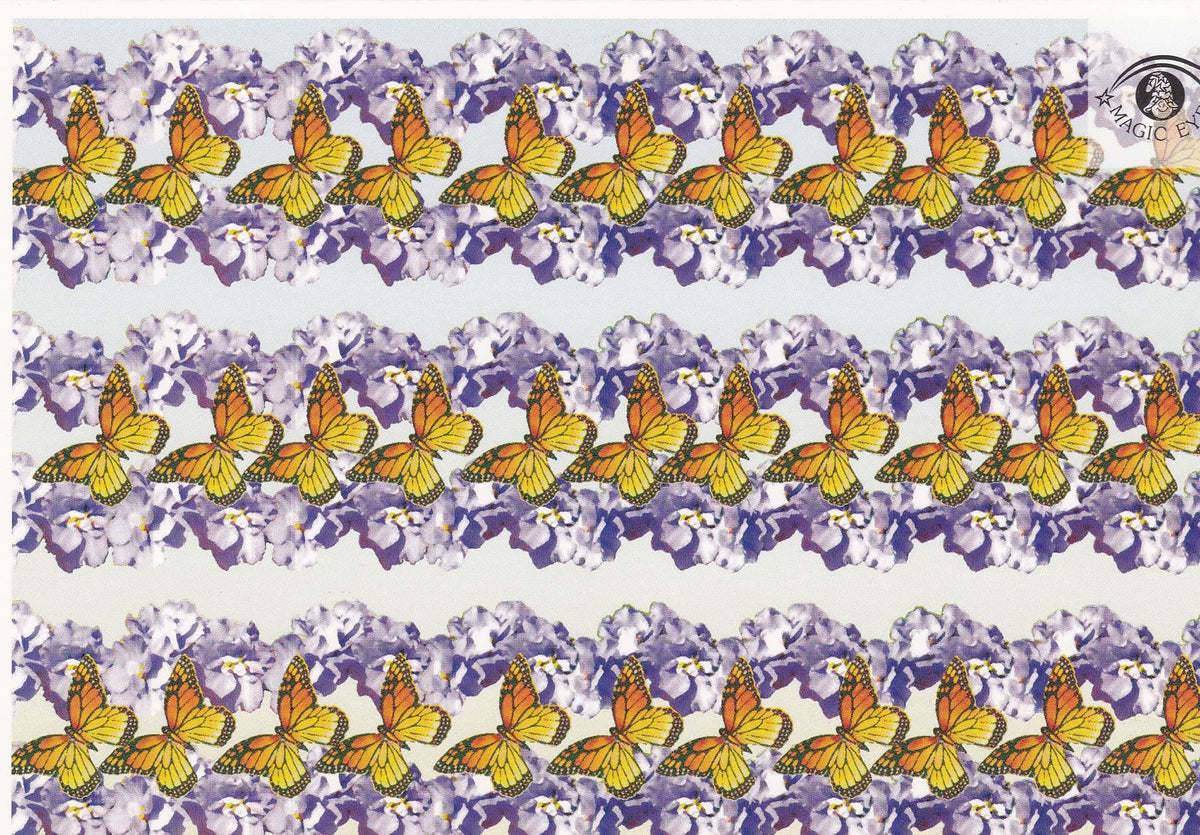POSTAL B10932: MAGIC EYE: IMAGEN OCULTA. DIVERSOS ASPECTOS