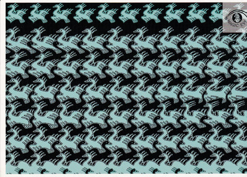 POSTAL B10933: MAGIC EYE: IMAGEN OCULTA. DIVERSOS ASPECTOS