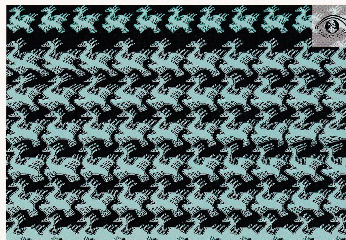 POSTAL B10934: MAGIC EYE: IMAGEN OCULTA. DIVERSOS ASPECTOS