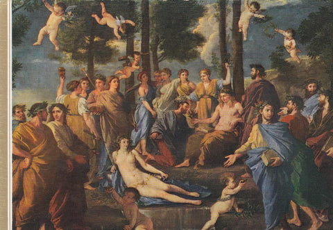 POSTAL B10977: POUSSIN: EL PARNASSO. OLEO