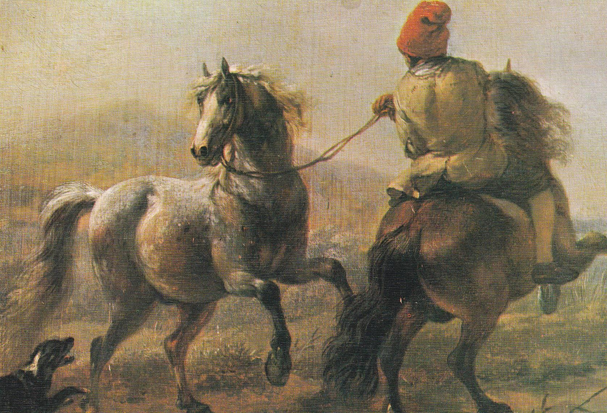 POSTAL B10995: PHILIPS WOUWERMAN. DOS CABALLOS. OLEO