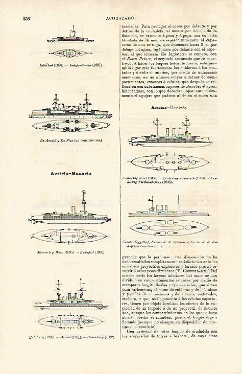 LAMINA ESPASA 31340: Acorazados de Austria - Hungria