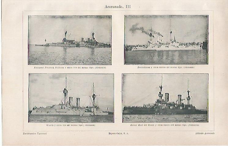 LAMINA ESPASA 31341: Acorazados de Alemania