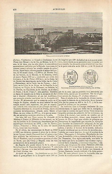 LAMINA ESPASA 31362: Acropolis de Balbek Libano