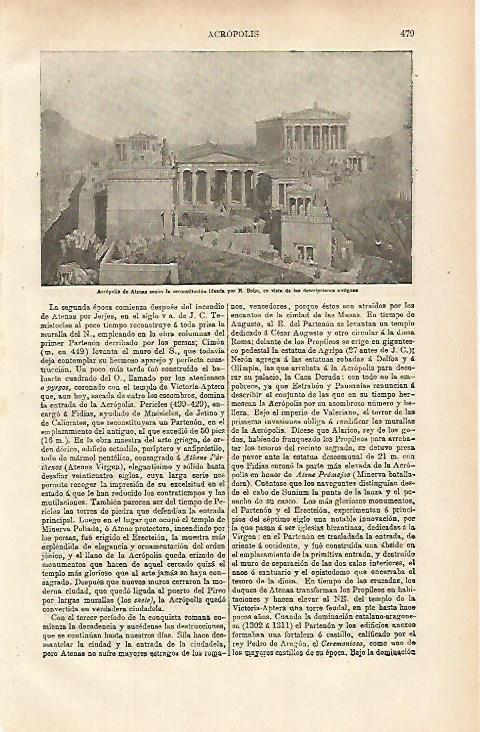LAMINA ESPASA 31363: Acropolis de Atenas Grecia