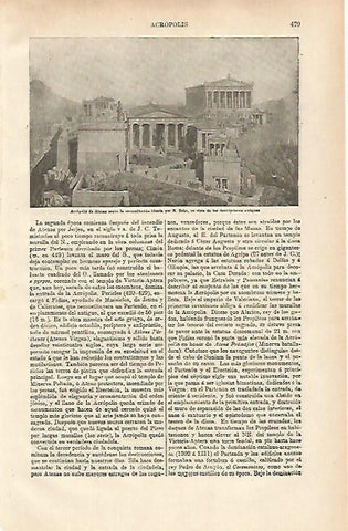 LAMINA ESPASA 31363: Acropolis de Atenas Grecia