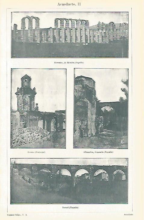 LAMINA ESPASA 31381: Acueducto de Merida de Evora y Teruel