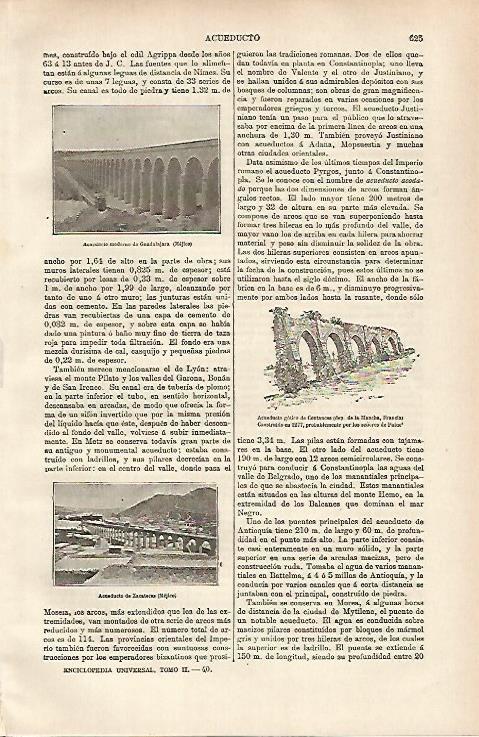 LAMINA ESPASA 31382: Acueducto de Guadalajara Mexico