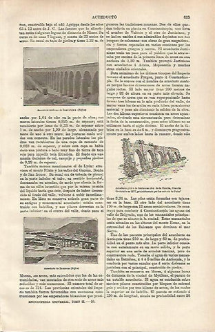 LAMINA ESPASA 31382: Acueducto de Guadalajara Mexico