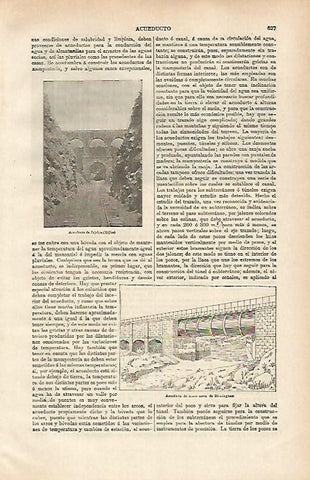 LAMINA ESPASA 31383: Acueducto de Jajalpa Mexico