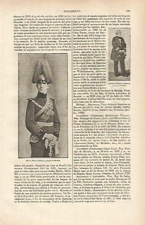 LAMINA ESPASA 31389: Alfonso Maria Adalberto principe de Baviera