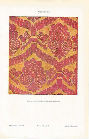 LAMINA ESPASA 31390: Seda de la Coleccion Vilomara de Barcelona