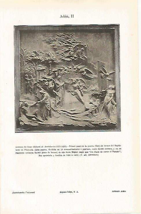 LAMINA ESPASA 31392: Panel del Baptisterio de Florencia