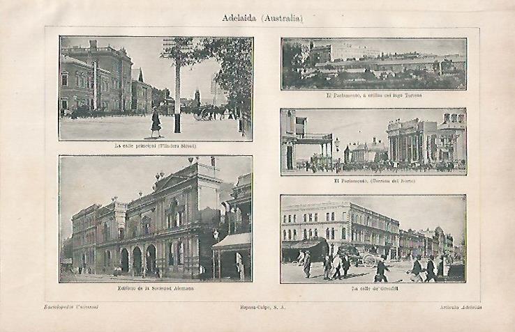 LAMINA ESPASA 31395: Vistas de Adelaida Australia