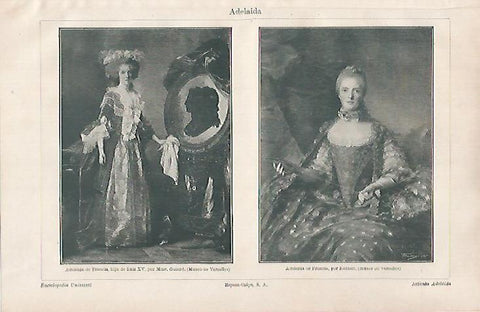 LAMINA ESPASA 31396: Adelaida de Francia por Guiard y por Nattier